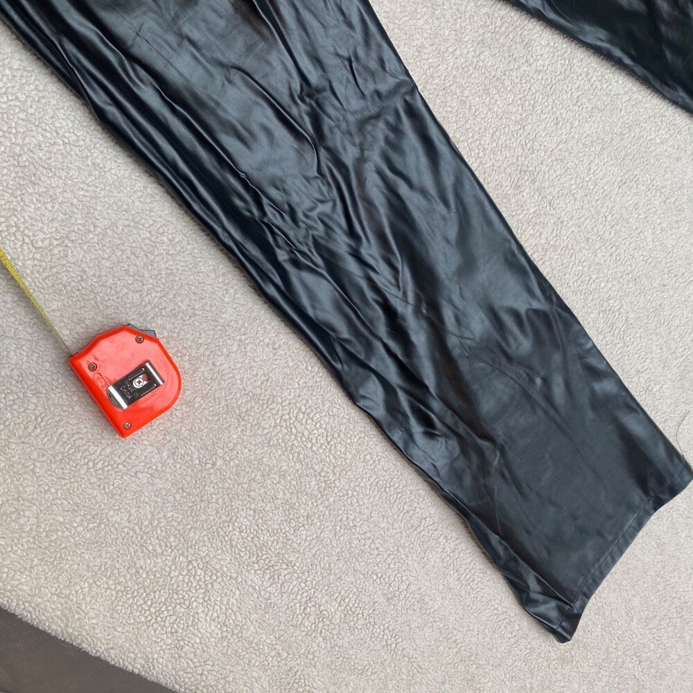 Black Vegan Leather Women’s Size 8 NEW Pleather Pants - Picture 5 of 14